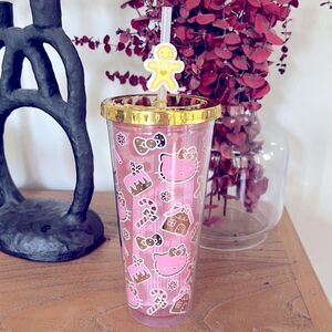 Hello Kitty Gingerbread Cake Candy Cane Christmas 20 0z Cup
